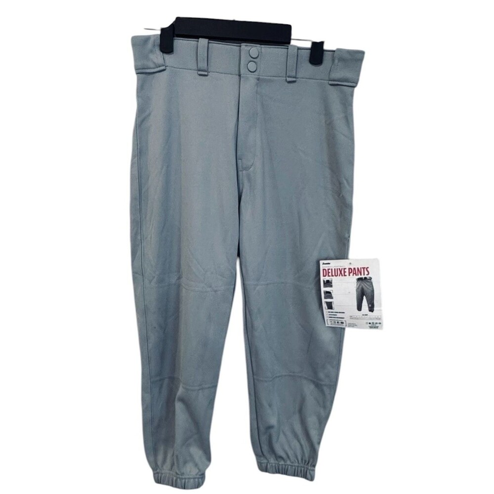Franklin Sports Youth Deluxe Baseball Pants Knicker Style Gray NWT Size Y-XL